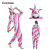 Image of Pajamas For Women Unicorn Stitch Kigurumi Flannel Cute Animal Pajamas Sets Winter Sleepwear