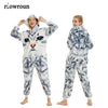 Image of Pajamas For Women Unicorn Stitch Kigurumi Flannel Cute Animal Pajamas Sets Winter Sleepwear