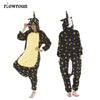 Image of Pajamas For Women Unicorn Stitch Kigurumi Flannel Cute Animal Pajamas Sets Winter Sleepwear