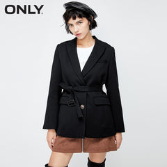 ONLY winter Women  Cinched Waist Checked Blazer | 119308545