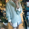 Image of Sweater Women 2020 Autumn Winter  Solid O Neck Pullover Sweaters