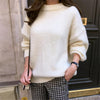 Image of Sweater Women 2020 Autumn Winter  Solid O Neck Pullover Sweaters