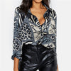 Image of Women Blouses Sexy Leopard Blouse Shirt Long Sleeve Office Shirt 2020