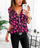 Image of Spring Large Size Women 2020 Casual V Neck Shirt