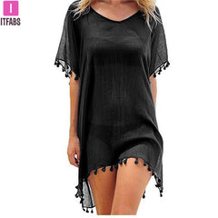 New Chiffon Tassels Beach Wear Women Swimsuit