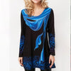 Image of Floral Print O-Neck Full Sleeve Woman's Blouses