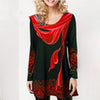 Image of Floral Print O-Neck Full Sleeve Woman's Blouses