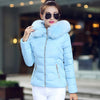 Image of 2020 new fur collar hooded warm women down jacket outerwear winter coat women jacket