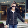 Image of 2020 new fur collar hooded warm women down jacket outerwear winter coat women jacket