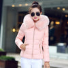 Image of 2020 new fur collar hooded warm women down jacket outerwear winter coat women jacket