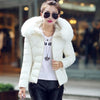 Image of 2020 new fur collar hooded warm women down jacket outerwear winter coat women jacket