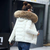 Image of 2020 new fur collar hooded warm women down jacket outerwear winter coat women jacket