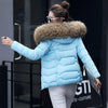 Image of 2020 new fur collar hooded warm women down jacket outerwear winter coat women jacket