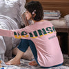 Image of Long Sleeve Top Long Pant Pajamas Set Woman Sleepwear