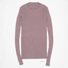 Crew Neck Ribbed Sweater Women Basic Slim Fit Rib Knitted Top Pullover Solid Long Sleeve Cotton Sweaters With Thumb Hole