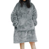 Image of Women Blanket Sweatshirt Robe Winter Hoodies Outdoor Hooded Coats