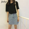 Image of Jielur Tee Shirt 15 Solid Color Basic T Shirt Women Casual O-neck Harajuku Summer Top Korean Hipster White Tshirt S-XL Dropship