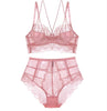 Image of Classic Bandage Pink Bra Set Lingerie Push Up Brassiere Lace Underwear