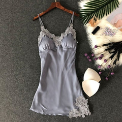 Women's Sexy Lingerie Silk Nightgown Summer Dress