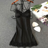 Image of Women's Sexy Lingerie Silk Nightgown Summer Dress