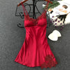 Image of Women's Sexy Lingerie Silk Nightgown Summer Dress