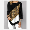 Image of Shirt Women Spring Summer Printing Blouse 3/4 Sleeve