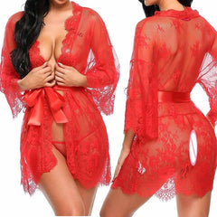 Sexy Women Lingerie Lace Night Dress Sleepwear