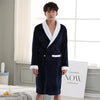 Image of Thicken Warm Couple Flannel Robe Winter Long Sleeve