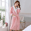 Image of Thicken Warm Couple Flannel Robe Winter Long Sleeve