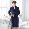 Image of Thicken Warm Couple Flannel Robe Winter Long Sleeve