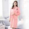 Image of Thicken Warm Couple Flannel Robe Winter Long Sleeve