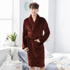 Image of Thicken Warm Couple Flannel Robe Winter Long Sleeve