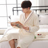 Image of Thicken Warm Couple Flannel Robe Winter Long Sleeve