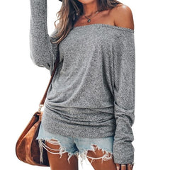 Top Sexy Women Long Batwing Sleeve Shirt Blouses