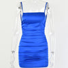 Image of Articat Spaghetti Strap Mini Satin Dress