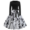 Image of Winter Dresses Women 50S 60S Vintage Robe Swing Pinup