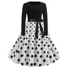 Image of Winter Dresses Women 50S 60S Vintage Robe Swing Pinup