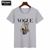 Image of Women 2020 Summer Graphic Tee Shirt  Funny Princess Vogue