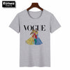 Image of Women 2020 Summer Graphic Tee Shirt  Funny Princess Vogue