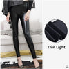 Image of High Waist Leather Leggings for Women Black Light&Matt Thin&Thick