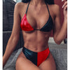 Image of INGAGA Cross Bandage Bikini Set Sexy Hollow Out Swimsuit Female Leopard Push Up Swimwear Women 2020 Bow Biquini Strap Beachwear