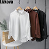 Image of 2020 Spring Oversized Shirt women White Long Sleeve Blouse