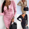 Image of Long Sleeve Skinny Women Dress