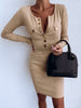 Image of Long Sleeve Skinny Women Dress