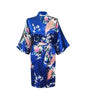 Image of Silk Satin Wedding Bride Bridesmaid Robe Floral Bathrobe Short Kimono Robe Night Robe Bath Robe Fashion Dressing Gown For Women