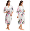 Image of Silk Kimono Robe Bathrobe Women Satin Robe Silk Robes Night Sexy Robes Night Grow For Bridesmaid Summer Plus SizeS-XXXL 010412