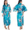 Image of Silk Kimono Robe Bathrobe Women Satin Robe Silk Robes Night Sexy Robes Night Grow For Bridesmaid Summer Plus SizeS-XXXL 010412