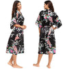 Image of Silk Kimono Robe Bathrobe Women Satin Robe Silk Robes Night Sexy Robes Night Grow For Bridesmaid Summer Plus SizeS-XXXL 010412