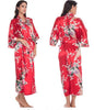 Image of Silk Kimono Robe Bathrobe Women Satin Robe Silk Robes Night Sexy Robes Night Grow For Bridesmaid Summer Plus SizeS-XXXL 010412