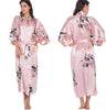 Image of Silk Kimono Robe Bathrobe Women Satin Robe Silk Robes Night Sexy Robes Night Grow For Bridesmaid Summer Plus SizeS-XXXL 010412